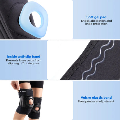 MERACH Adjustable Patellar Brace, Patella Belt, Sports Knee Sleeve - Pain Relief, Tendon Stabilization for Jumper'S Knee, Tendinitis - Multi-Sport Use Ideal for Basketball, Running Summervibes