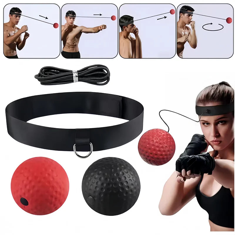 Boxing Training Ball Kid Box Ball Single Game with Headband Parent-Child Interaction Boxing Reflex Ball for Reaction Punching