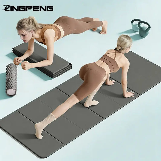 Foldable Yoga Mat, Exercise Mat, Bounce Shock Absorption, Easy Clean, Comfortable Non-Slip, Dual-Sided Design, Size 61Cmx183Cm, Portable Storage #GLOBAL PICKS