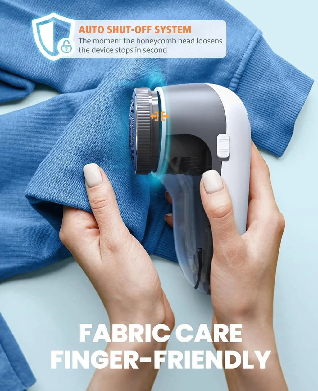 POPCHOSE Fabric Shaver, Lint Remover for Clothes, Electric Lint Shaver with 6-Leaf Blades, Sweater Shavers to Remove Pilling for Clothing, Couch, Furniture, Fuzz, Lint Ball, Pillings, USB Rechargeable POPCHOSE Technology