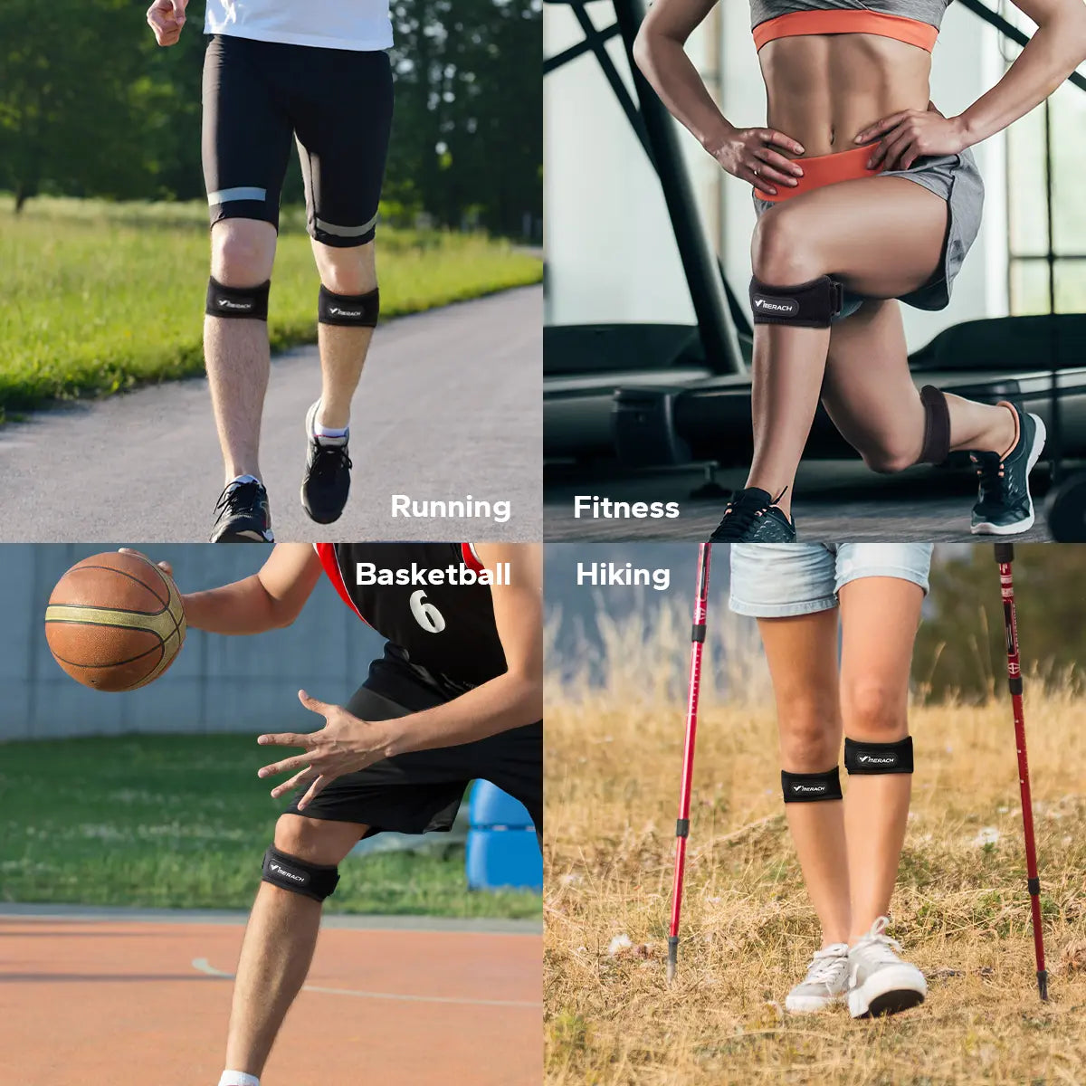 MERACH Adjustable Patellar Brace, Patella Belt, Sports Knee Sleeve - Pain Relief, Tendon Stabilization for Jumper'S Knee, Tendinitis - Multi-Sport Use Ideal for Basketball, Running Summervibes