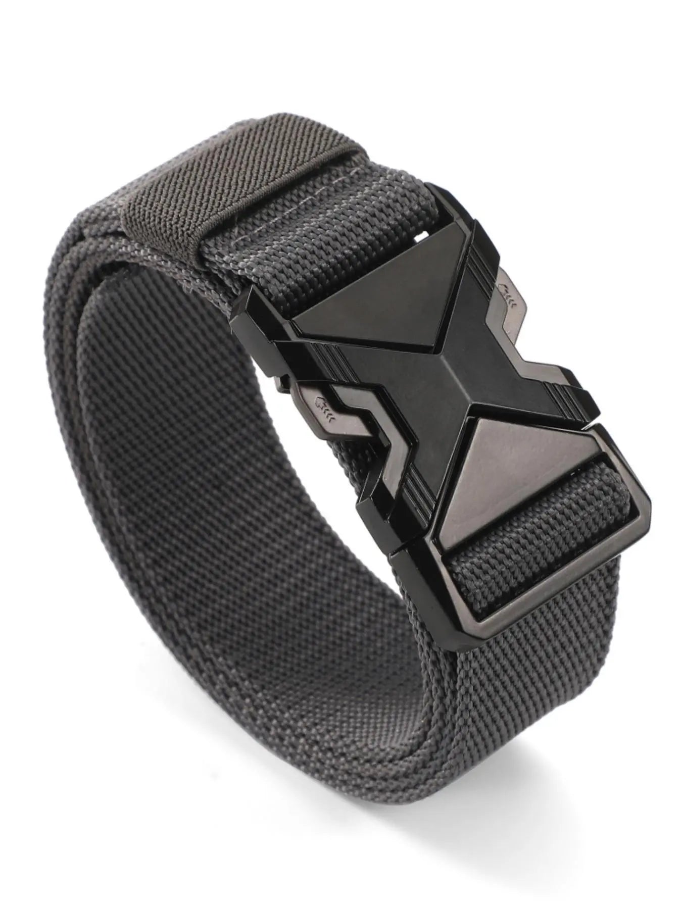 2-Piece Set Men'S Adjustable Tactical Waist Belts, Durable Nylon Strap with Safety Plastic Buckle, Textured Design Belts for Outdoor & Casual Use, Web Belt