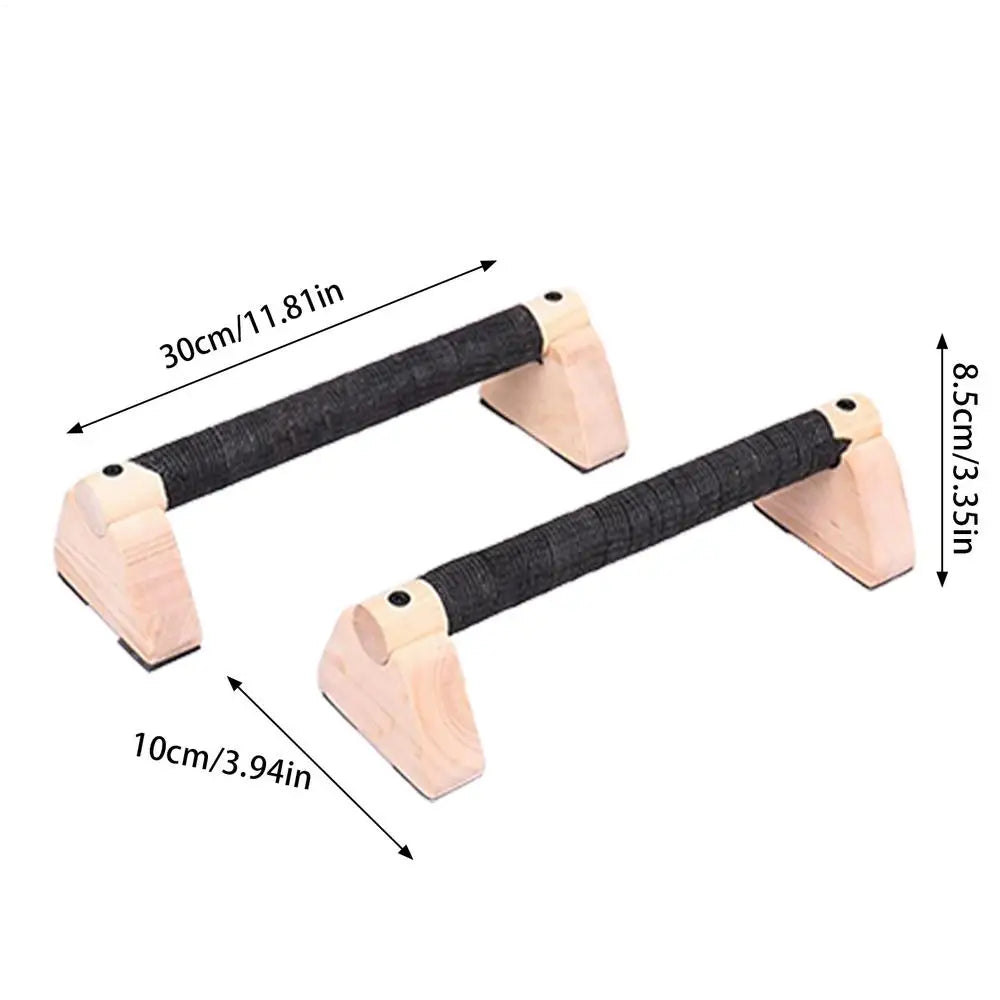 20Cm Wooden Parallettes Push up Bars, 2 PCS Wood Calisthenics Bars with Non-Slip Base, Pushup Handles for Floor Home Fitness, Workout Equipment for Men and Women Strength Training