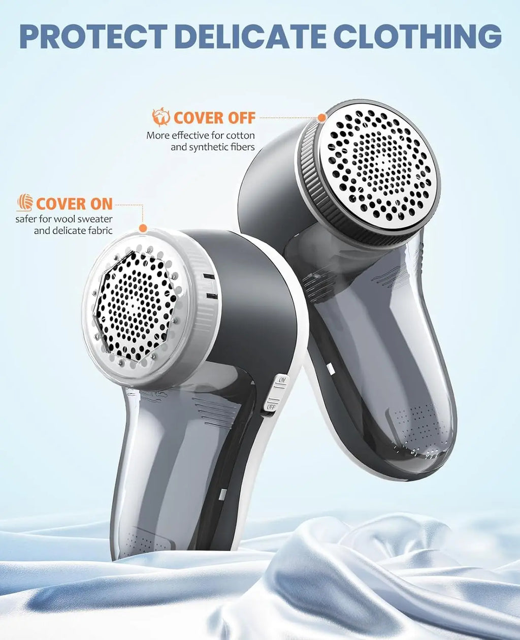 POPCHOSE Fabric Shaver, Lint Remover for Clothes, Electric Lint Shaver with 6-Leaf Blades, Sweater Shavers to Remove Pilling for Clothing, Couch, Furniture, Fuzz, Lint Ball, Pillings, USB Rechargeable POPCHOSE Technology