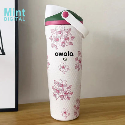 NEW Owala “Azalea 13” Masters Golf Freesip 30Oz Theme Golf Water, Leakproof, Insulated Stainless Steel Tumbler for Outdoor Adventures & Daily Hydration - Drinkware - Flasks,Sports Water Bottle, Outdoor Sports Accessories