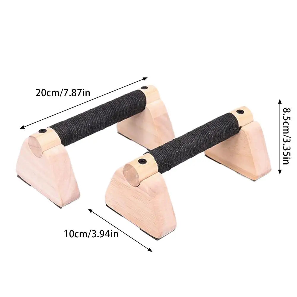 20Cm Wooden Parallettes Push up Bars, 2 PCS Wood Calisthenics Bars with Non-Slip Base, Pushup Handles for Floor Home Fitness, Workout Equipment for Men and Women Strength Training