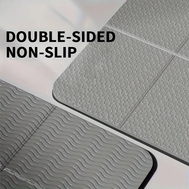 Foldable Yoga Mat, Exercise Mat, Bounce Shock Absorption, Easy Clean, Comfortable Non-Slip, Dual-Sided Design, Size 61Cmx183Cm, Portable Storage #GLOBAL PICKS