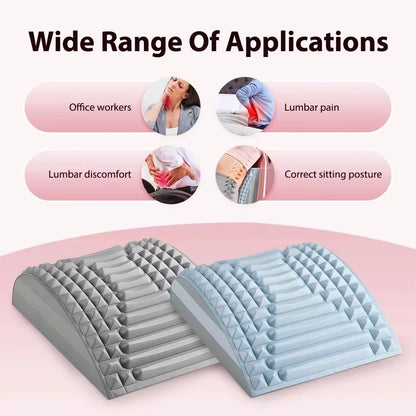 Back Neck Massager Stretcher for Herniated Disc Pain Relief Relax Posture Corrector Tool Lumbar Cervical Traction Massage Pillow