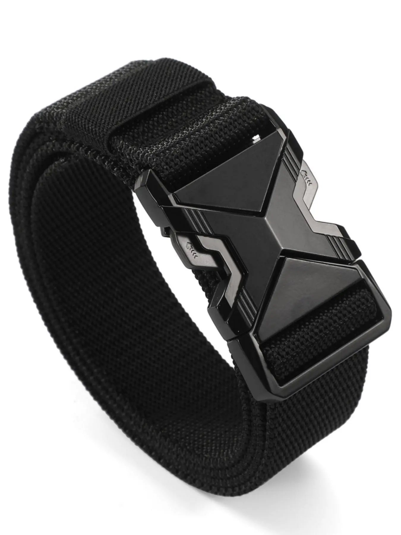 2-Piece Set Men'S Adjustable Tactical Waist Belts, Durable Nylon Strap with Safety Plastic Buckle, Textured Design Belts for Outdoor & Casual Use, Web Belt